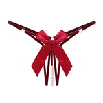 Load image into Gallery viewer, Beaded Bow Crotchless Thong