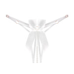 Load image into Gallery viewer, Beaded Bow Crotchless Thong