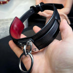 Load image into Gallery viewer, O-ring Cowhide Bondage Collar (Pure Handcraft)