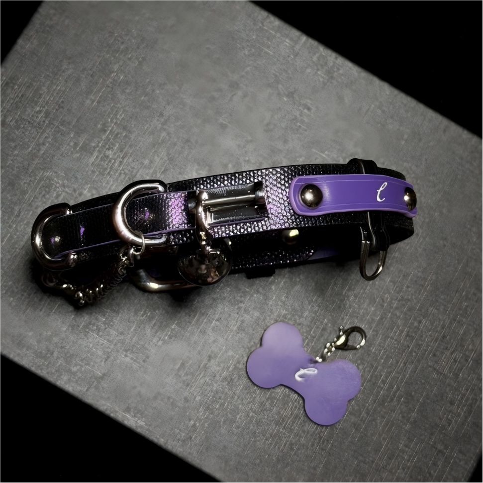 Sand snake skin bondage collar (pure handcraft)