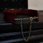 Load image into Gallery viewer, Thorns Pattern Cowhide Bondage Collar(Pure Handcraft)