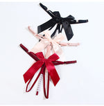 Load image into Gallery viewer, Beaded Bow Crotchless Thong