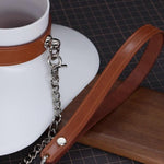 Load image into Gallery viewer, Leather Bondage Collar Set (Handcrafted)