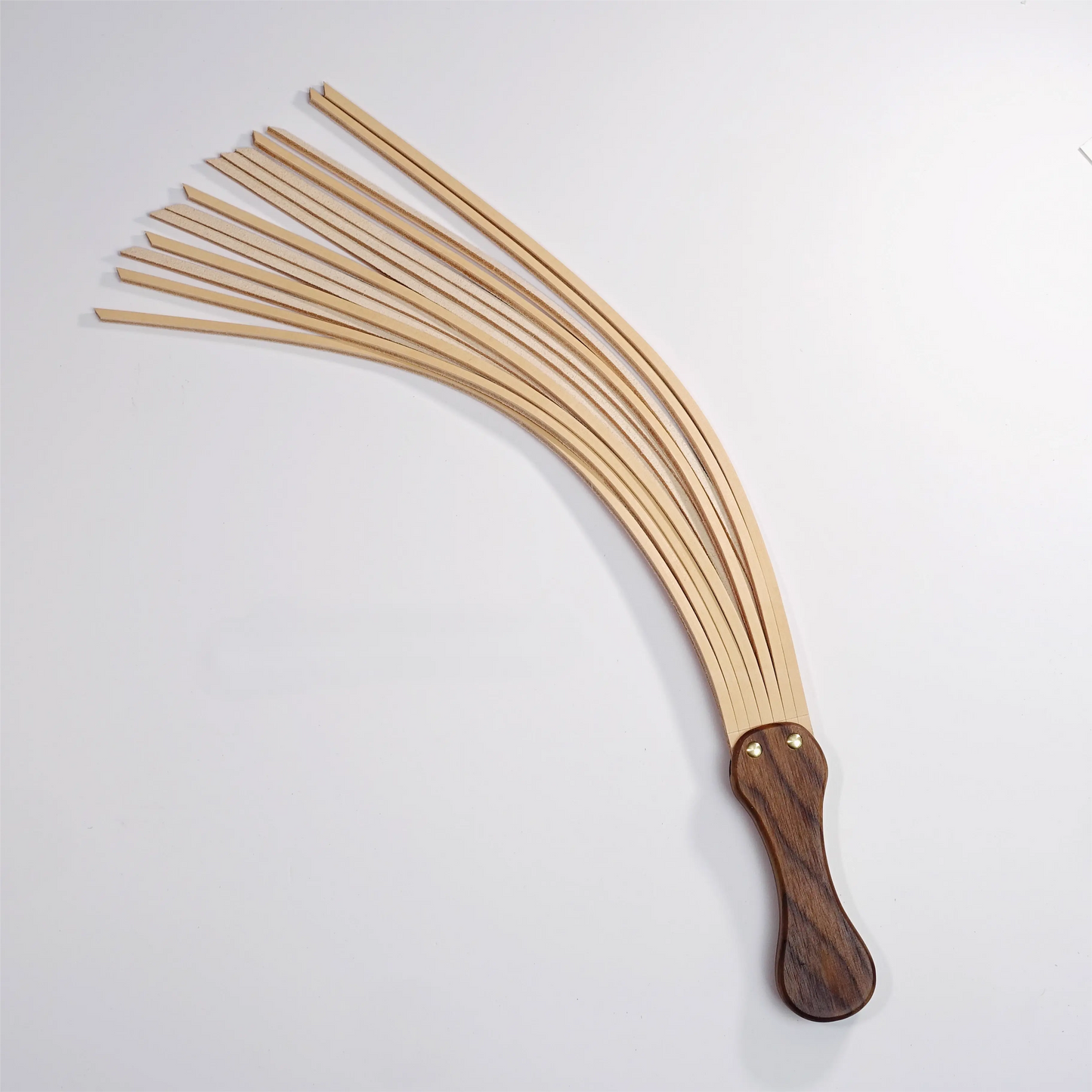 Walnut Wood Leather Flogger (Pure Handcraft)