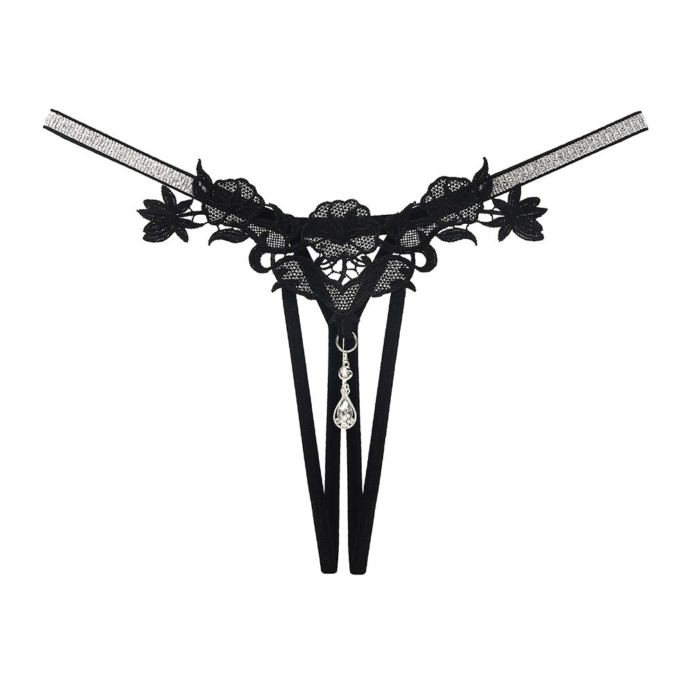 Rhinestone Hollow Thong