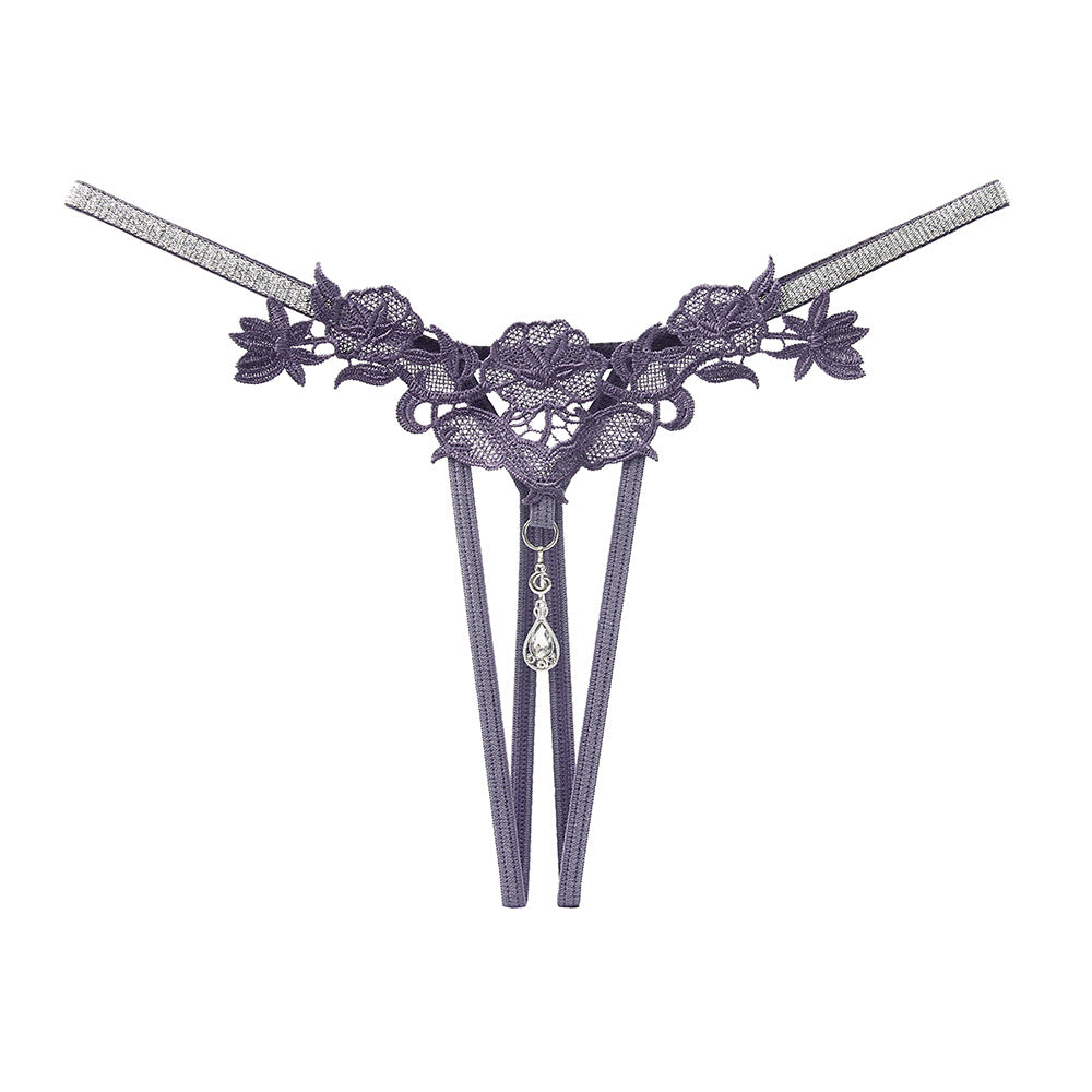 Rhinestone Hollow Thong