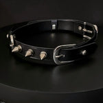 Load image into Gallery viewer, Rivet Cowhide Bondage Collar (Pure Handcraft)

