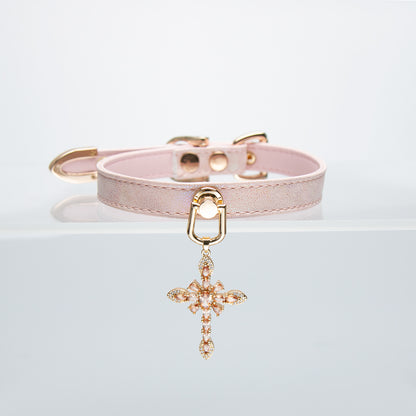 Crystalline Cross Collar