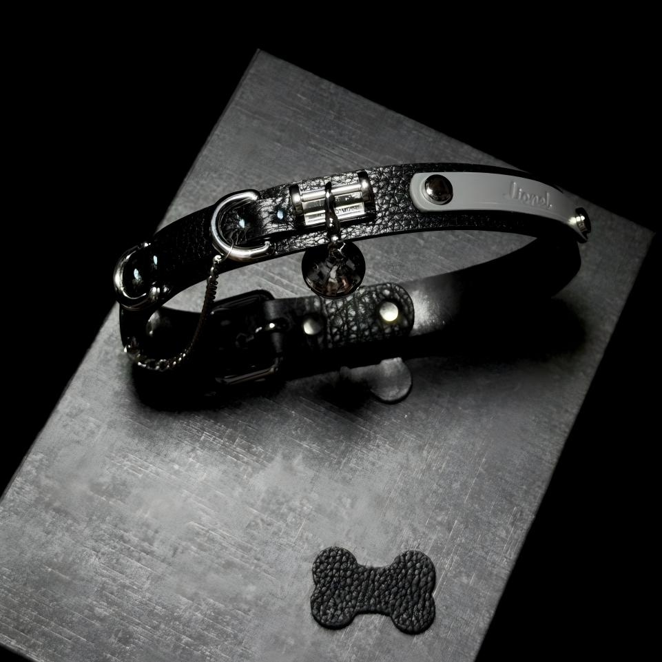 Pet Tag Cowhide Bondage Collar (Pure Handcraft)
