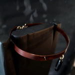 Load image into Gallery viewer, Chained Cowhide Bondage Collar (Pure Handcraft)
