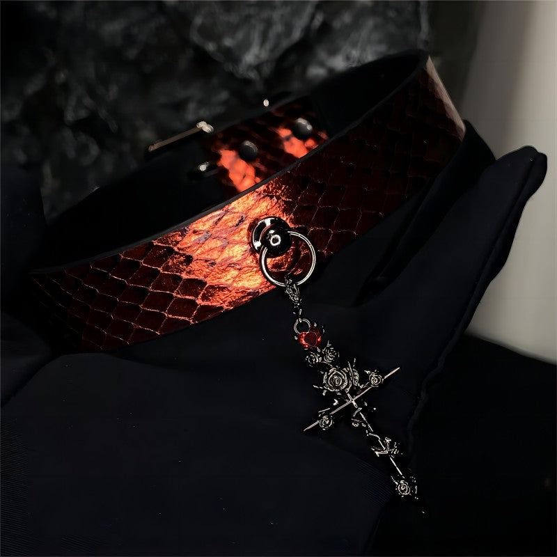 【blue blood】 cross collar (pure handcraft)