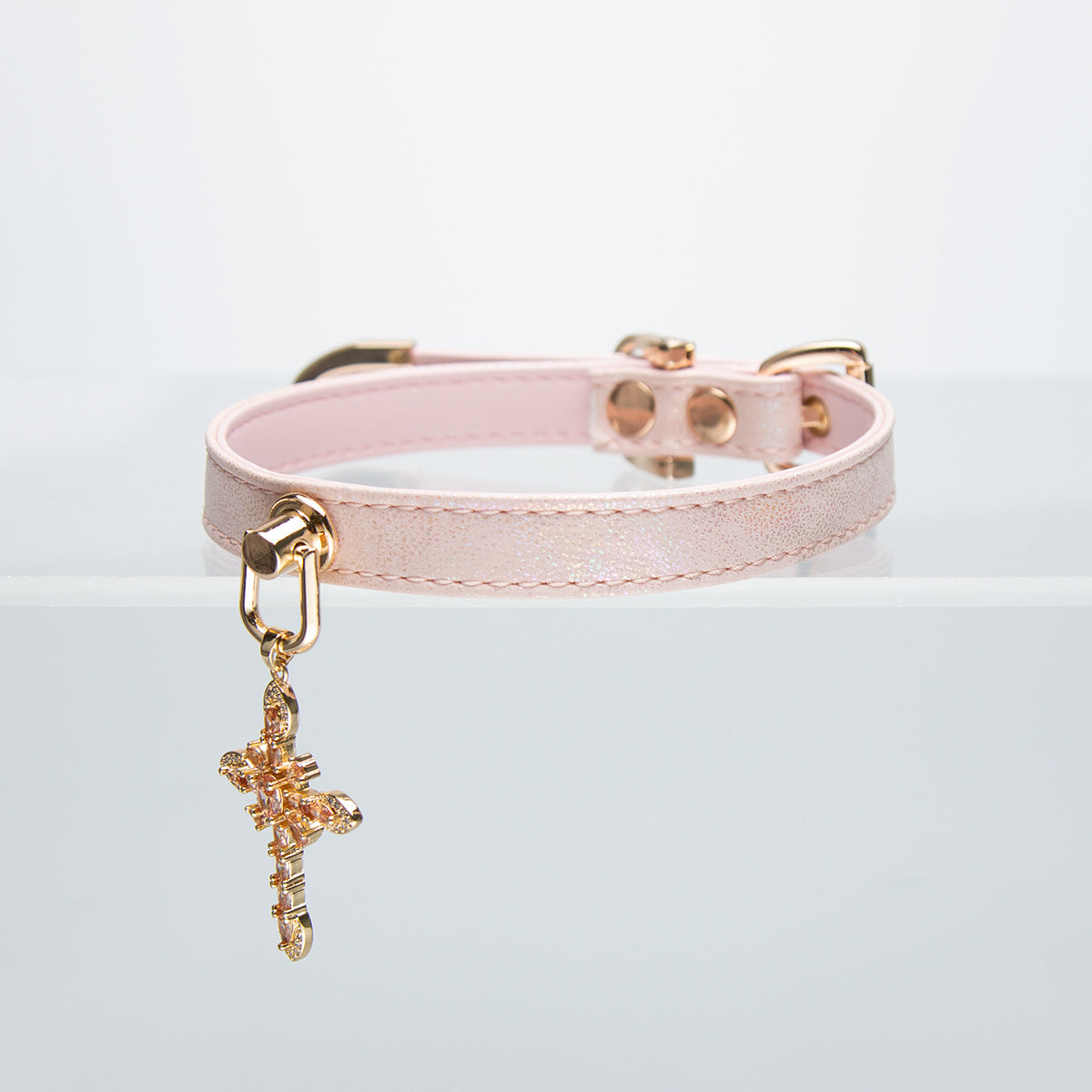 Crystalline Cross Collar