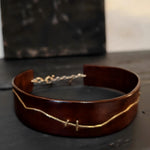 Load image into Gallery viewer, Thorns Pattern Cowhide Bondage Collar(Pure Handcraft)
