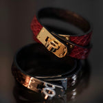 Load image into Gallery viewer, Kelly Lock Snake Skin Bracelet Collar (Pure Handcraft)
