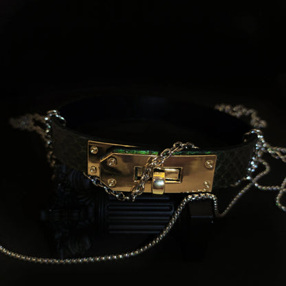 Emerald Serpent Luxe Collar (Pure Handcraft)