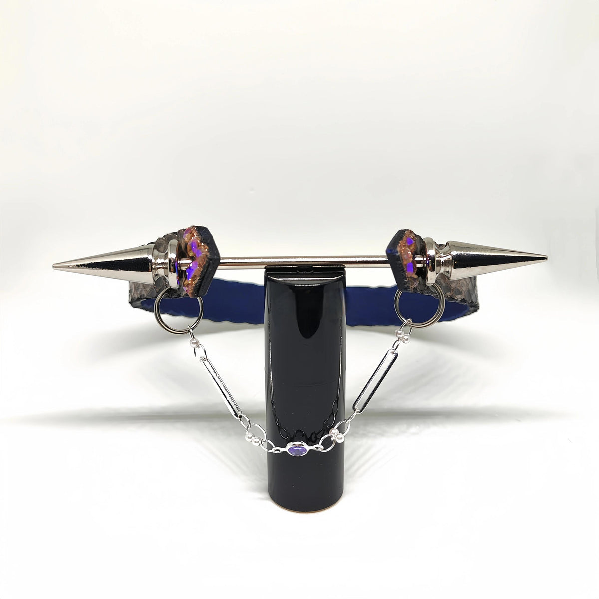 Rivet snake skin collar (pure handcraft)