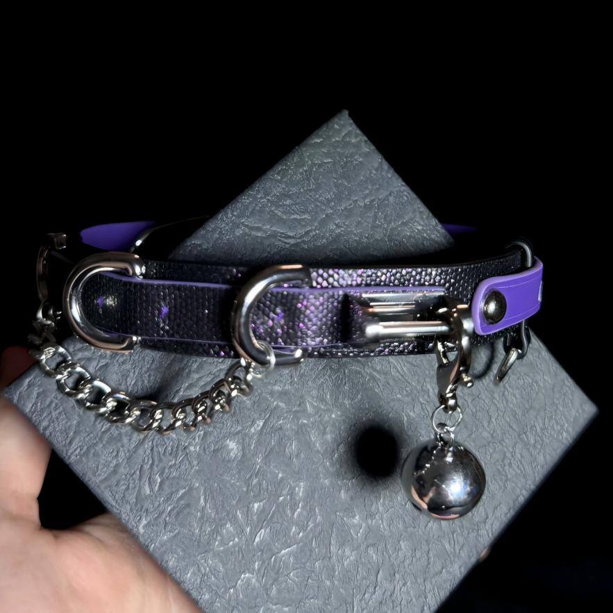 Sand Snake Skin Bondage Collar (Pure Handcraft)