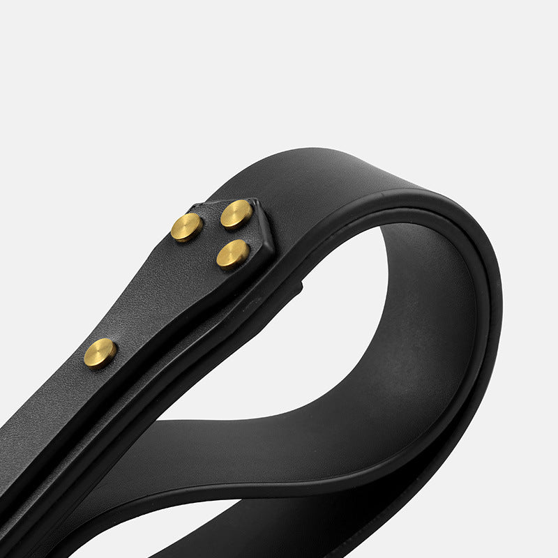 Obsidian leather paddle