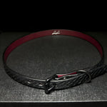 Load image into Gallery viewer, Claret Snake Skin Collar(Pure Handcraft)
