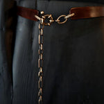 Load image into Gallery viewer, Chained Cowhide Bondage Collar (Pure Handcraft)
