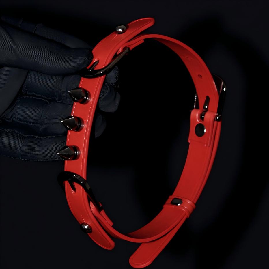Rivet Cowhide Bondage Collar (Pure Handcraft)