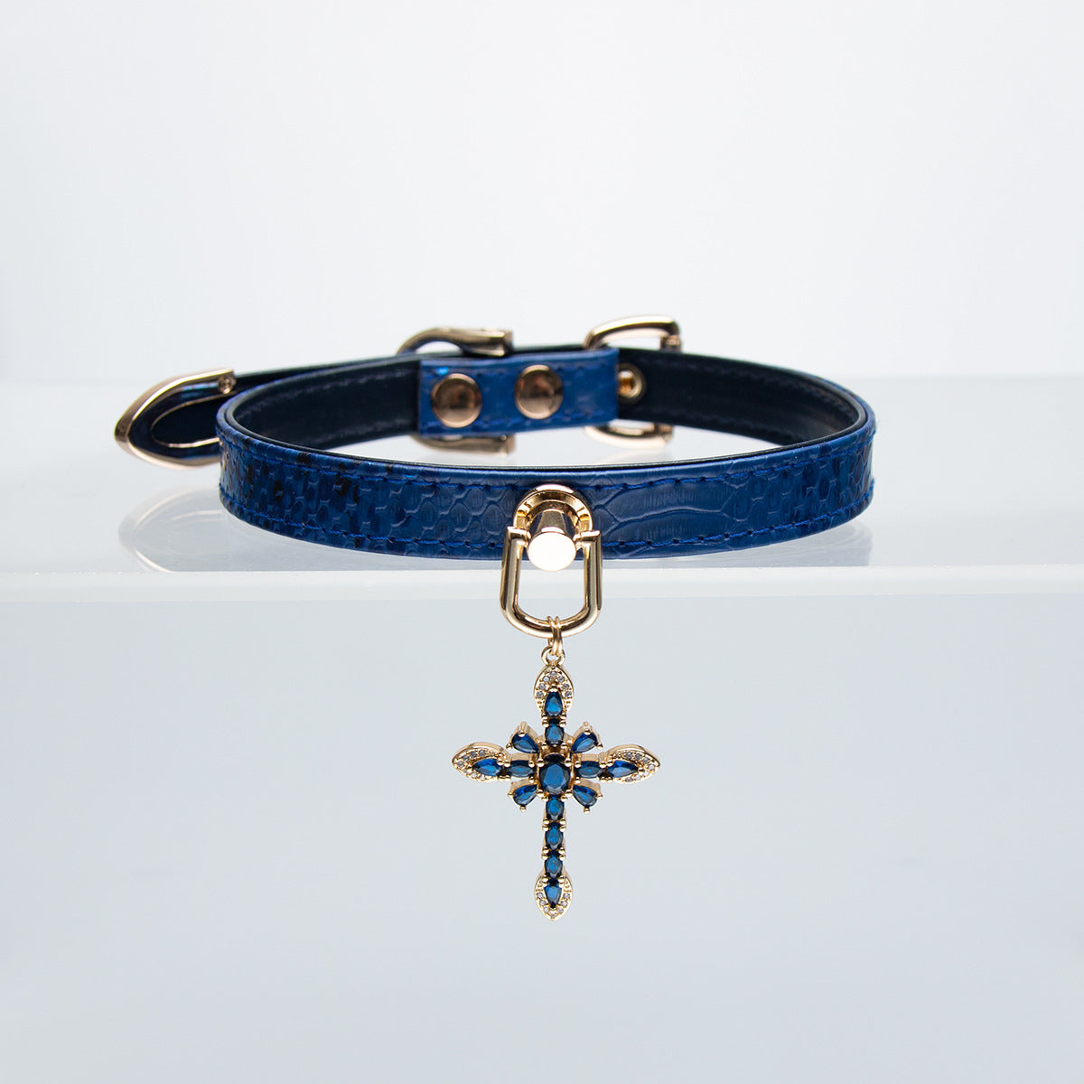 Crystalline Cross Collar