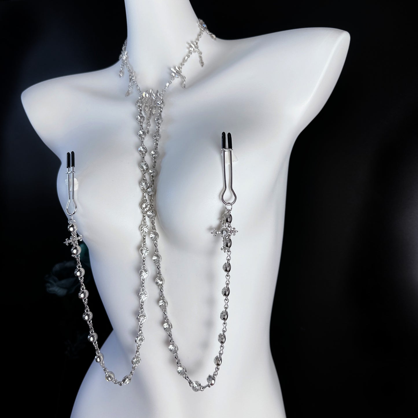 【Fatal Attraction】Glittering Cascade Nipple Clamps