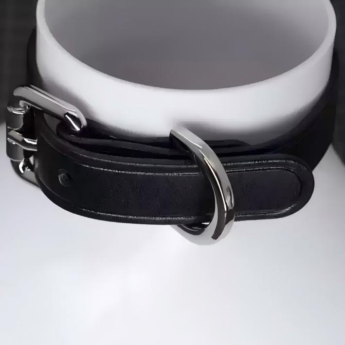 Leather Bondage Collar Set (Handcrafted)