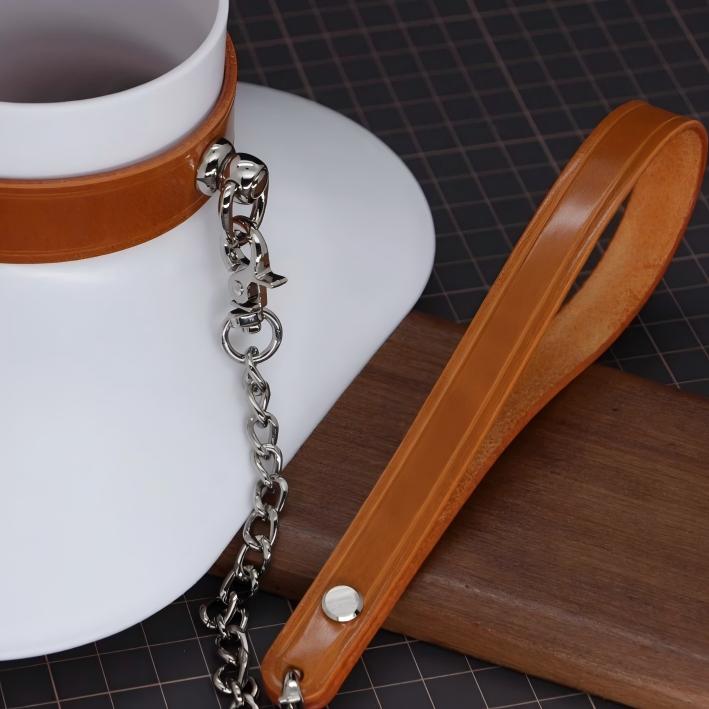 Leather Bondage Collar Set (Handcrafted)